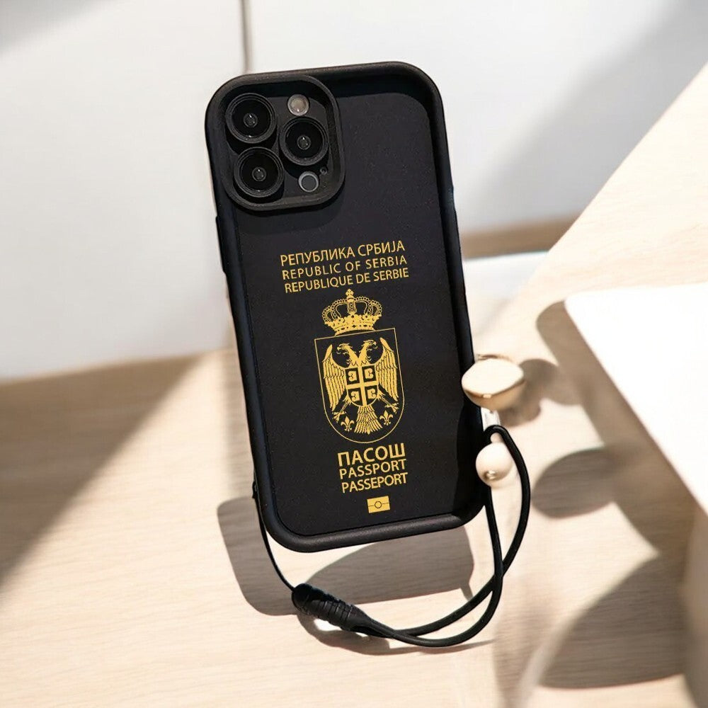 Serbia Passport Phone Case – Black Edition | BALKANSHIELD
